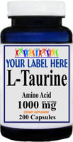 Private Label L-Taurine 1000mg 200caps Private Label 12,100,500 Bottle Price