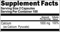 Private Label Calcium Pyruvate 1000mg 200caps Private Label 12,100,500 Bottle Price