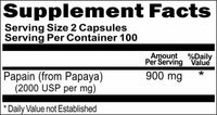 Private Label Super Papaya Papain Enzyme 900mg 200caps Private Label 12,100,500 Bottle Price