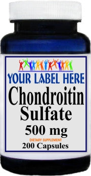 Private Label Chondroitin Sulfate 500mg 200caps Private Label 12,100,500 Bottle Price