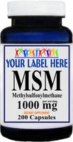 Private Label MSM 1000mg 200caps Private Label 12,100,500 Bottle Price