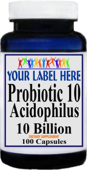 Private Label Probiotic 10 2000mg 100caps or 200caps Private Label 12,100,500 Bottle Price
