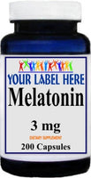 Private Label Melatonin 3mg 200caps Private Label 12,100,500 Bottle Price